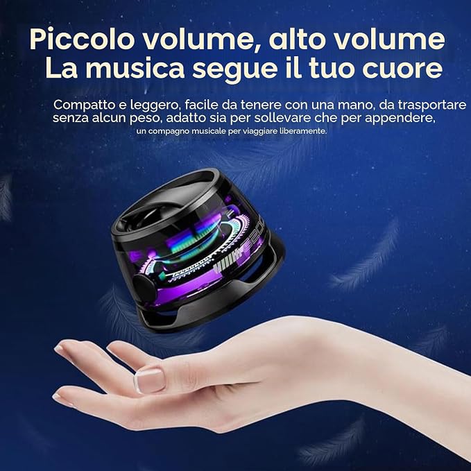 Mini Altoparlante Magnetico Bluetooth G200 con Supporto Telefono